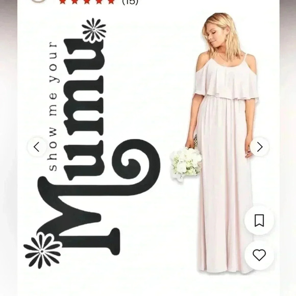 Show Me Your MuMu Caitlin Ruffle Maxi Wedding Bridesmaid Gown Dress Size… - Picture 1 of 4